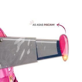 Mochila de Rodinha Infantil Feminina Patrulha Canina Skye Rosa