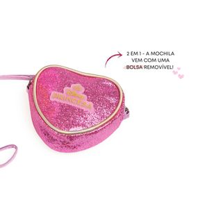 Mochila de 4 Rodinhas Infantil Feminina Princesas Rosa