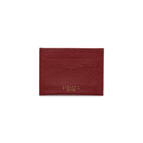 Porta Cartão Slim em Couro Pequeno Basic Vermelho