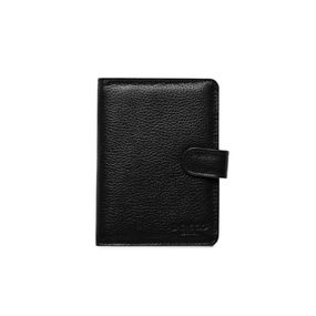 Porta Passaporte de Couro Basic Pequeno RFID Preto