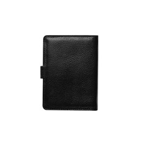 Porta Passaporte de Couro Basic Pequeno RFID Preto