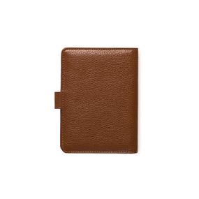 Porta Passaporte de Couro Basic Pequeno RFID Caramelo