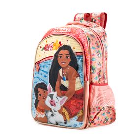 Mochila Escolar Feminina infantil Moana Rosa