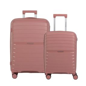 Conjunto de Malas Polipropileno 4 Rodas P e M Rover Rosé