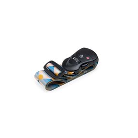 Cinta para Mala com Buckle de Cadeado Amarelo e Azul