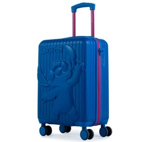 Mala de Bordo 10 Kg ABS 4 Rodas Stitch Azul