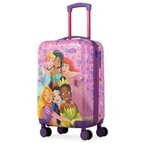 Mala de Bordo 10 Kg ABS 4 Rodas Princesas Disney Rosa