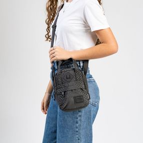 Shoulder Bag Feminina Polka Dots Cinza