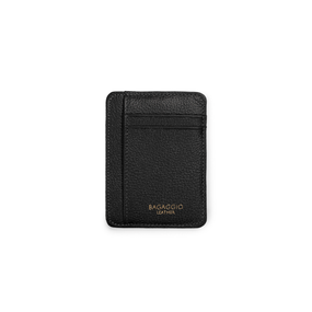 Porta Cartão Feminino Couro Basic Grande Preto