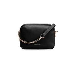 Bolsa Transversal Feminina Pequena Correntes Preta