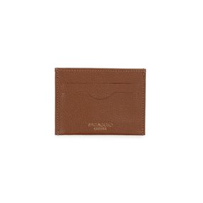 Porta Cartão Slim em Couro Pequeno Basic Caramelo