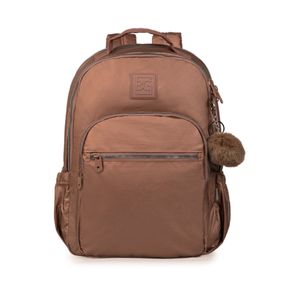 Mochila Escolar Feminina Juvenil Perolada Cobre