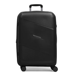 Mala Média 23 Kg Polipropileno 4 Rodas Seul Preta