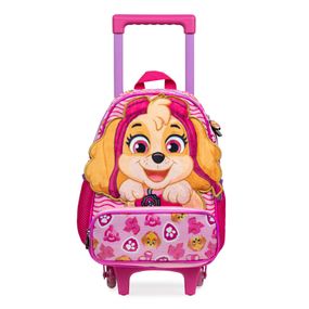 Mochila de Rodinha Feminina Patrulha Canina Skye Baby Rosa