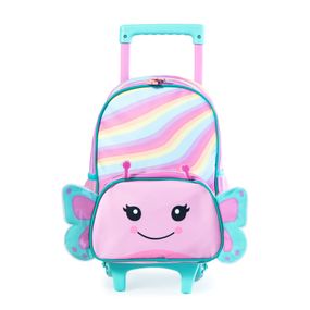 Mochila Escolar Feminina de Rodinhas Pets Borboleta