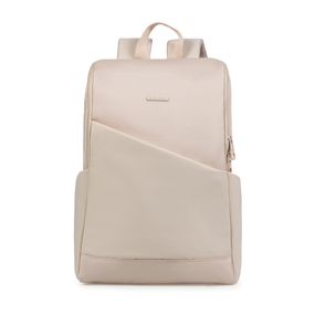 Mochila Feminina Executiva Para Notebook Elegance Bege