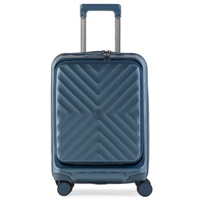 Mala de Bordo 10 kg Abs 4 Rodas Barcelona Azul