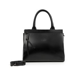 Bolsa de Ombro Feminina de Couro Grande Soft Preta