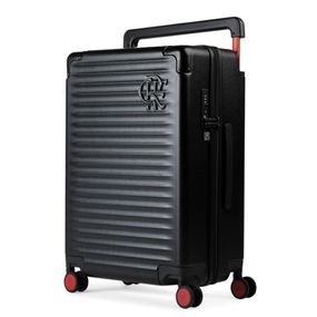 Mala Média Flamengo 23 Kg Policarbonato 4 Rodas Premium Oficial Preta