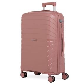 Mala Média 23 Kg Polipropileno 4 Rodas Rover Rosé