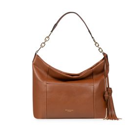Bolsa de Ombro Feminina de Couro Grande Hobo Charm Premium Floater Caramelo