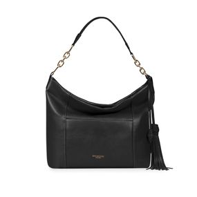 Bolsa de Ombro Feminina de Couro Grande Hobo Charm Premium Floater Preta