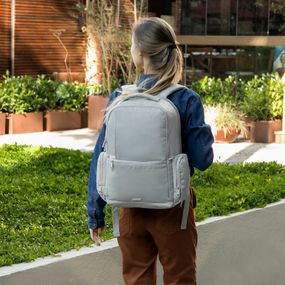 Mochila Feminina Grande Executiva Royale Cinza