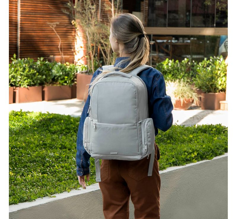 0226714178001 - MOCHILA FEMININA GRANDE EXECUTIVA ROYALE  CINZA_H