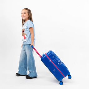 Mala de Bordo 10 Kg ABS 4 Rodas Stitch Azul