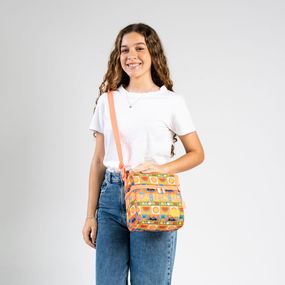 Lancheira Térmica Infantil Feminina Disney Stitch Tropical Rosa