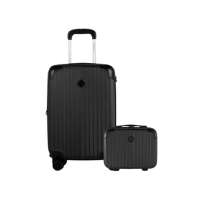 Mala de Bordo com Frasqueira Turquia II Preta – Conjunto Padrão ANAC para Cabine