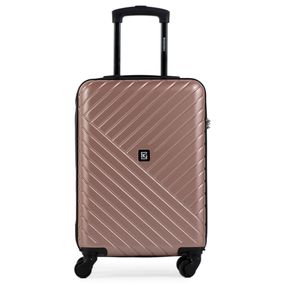 Mala de Bordo 10 kg Abs 4 Rodas Detroit Rosé/Preto