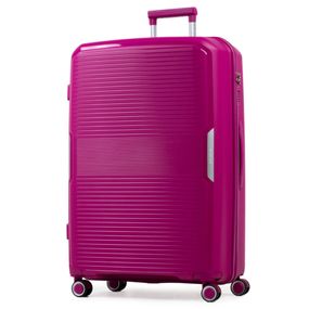 Mala de Viagem Grande 32 Kg Polipropileno 4 Rodas Malta Rosa Escuro