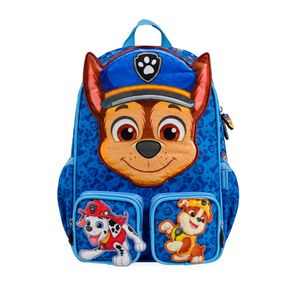 Mochila Escolar Masculina Infantil Pré Escolar Patrulha Canina Chase Baby Azul Escuro